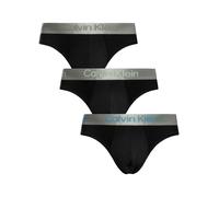 3 Pack Brushed Microfiber Hip Briefs Black/Grey S