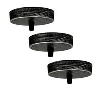 3 Pack Brushed Silver Metal Ceiling Rose 120mm Round Antique Ceiling Canopy Durable Pendant Light Cover for Pendant Light Fitting Single Outlet Ceiling Plate Accessories for Modern UK Home Lighting