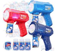 3 Pack Bubble Gun Toys for Kids 3-8 Year Old: Bubble Machine Bubbles Maker Blower Electric Bubble Guns Gifts for 3 4 5 6 7 8 Years Old Boys Birthday Presents Garden Outdoor Party Bubbles for Kid