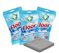 3 Pack Bundle Of Greenshield Floor Surface Wipes With Microfibre Buffing Cloth Extra Large Antibac Floor Cleaning Wipes for Wood, Laminate, Tile & Hard Floors