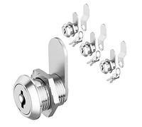 3 Pack Cabinet Cam Locks Keyed Alike, 5/8" Cabinet Lock with Key, Rv Locks for Storage Door Secure Files Drawers Mailbox Toolbox Camper Door, Zinc Alloy
