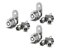 3 Pack Cabinet Locks with Keys, 5/8" Cam Locks Keyed Alike, RV Storage Lock for RV Compartment Door Mailbox Toolbox Locks Replacement Set, Chrome