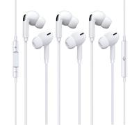 3 Pack Cable Headphones for iPhone, In-Ear Cable Headphones for Apple with Microphone & Volume Control, Noise Isolation, Compatible with iPhone 14/13/12/11/X/SE, All iOS