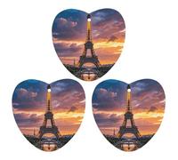 3-Pack Car Air Freshener Cards Double Sided Hanging Beautiful Eiffel Tower Paris Air Freshener Scented Cards for Car, Room, Bathroom | Long-Lasting Fragrance, Gray-style