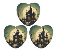 3-Pack Car Air Freshener Cards Double Sided Hanging Black Haunted Mansion Air Freshener Scented Cards for Car, Room, Bathroom | Long-Lasting Fragrance, Black-style