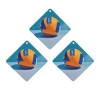 3-Pack Car Air Freshener Cards Double Sided Hanging Blue Volleyball Air Freshener Scented Cards for Car, Room, Bathroom | Long-Lasting Fragrance, White-style