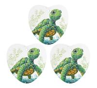 3-Pack Car Air Freshener Cards Double Sided Hanging Cartoon Turtle Pattern Air Freshener Scented Cards for Car, Room, Bathroom | Long-Lasting Fragrance, White-style