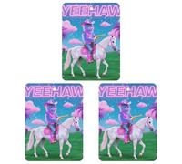 3-Pack Car Air Freshener Cards Double Sided Hanging Cat Cowboy with Rifle Rides A Horse on Green Grass Air Freshener Scented Cards for Car, Room, Bathroom | Long-Lasting Fragrance, Gray-style
