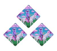 3-Pack Car Air Freshener Cards Double Sided Hanging Cat Cowboy with Rifle Rides A Horse on Green Grass Air Freshener Scented Cards for Car, Room, Bathroom | Long-Lasting Fragrance, Black-style