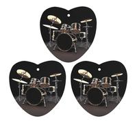 3-Pack Car Air Freshener Cards Double Sided Hanging Cool Drum Set Air Freshener Scented Cards for Car, Room, Bathroom | Long-Lasting Fragrance, White-style