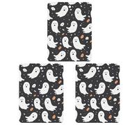 3-Pack Car Air Freshener Cards Double Sided Hanging Cute Ghost Halloween Pattern Air Freshener Scented Cards for Car, Room, Bathroom | Long-Lasting Fragrance, White-style
