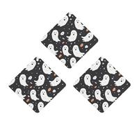 3-Pack Car Air Freshener Cards Double Sided Hanging Cute Ghost Halloween Pattern Air Freshener Scented Cards for Car, Room, Bathroom | Long-Lasting Fragrance, Gray-style