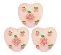3-Pack Car Air Freshener Cards Double Sided Hanging Cute Grapefruit Air Freshener Scented Cards for Car, Room, Bathroom | Long-Lasting Fragrance, Gray-style