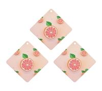3-Pack Car Air Freshener Cards Double Sided Hanging Cute Grapefruit Air Freshener Scented Cards for Car, Room, Bathroom | Long-Lasting Fragrance, Black-style