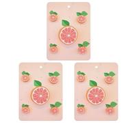 3-Pack Car Air Freshener Cards Double Sided Hanging Cute Grapefruit Air Freshener Scented Cards for Car, Room, Bathroom | Long-Lasting Fragrance, Black-style