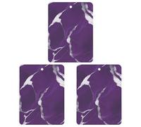 3-Pack Car Air Freshener Cards Double Sided Hanging Dark Purple Texture Air Freshener Scented Cards for Car, Room, Bathroom | Long-Lasting Fragrance, White-style