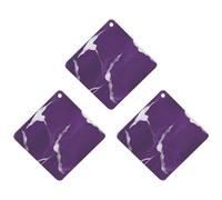 3-Pack Car Air Freshener Cards Double Sided Hanging Dark Purple Texture Air Freshener Scented Cards for Car, Room, Bathroom | Long-Lasting Fragrance, White-style