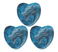 3-Pack Car Air Freshener Cards Double Sided Hanging Dragon Cool Blue Air Freshener Scented Cards for Car, Room, Bathroom | Long-Lasting Fragrance, White-style