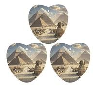 3-Pack Car Air Freshener Cards Double Sided Hanging Egyptian Pyramids Air Freshener Scented Cards for Car, Room, Bathroom | Long-Lasting Fragrance, Black-style
