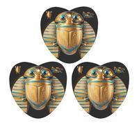 3-Pack Car Air Freshener Cards Double Sided Hanging Egyptian Scarab Air Freshener Scented Cards for Car, Room, Bathroom | Long-Lasting Fragrance, Black-style