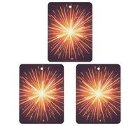 3-Pack Car Air Freshener Cards Double Sided Hanging Explosion Firework 3D Air Freshener Scented Cards for Car, Room, Bathroom | Long-Lasting Fragrance, Black-style