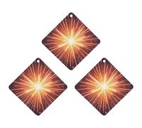 3-Pack Car Air Freshener Cards Double Sided Hanging Explosion Firework 3D Air Freshener Scented Cards for Car, Room, Bathroom | Long-Lasting Fragrance, White-style