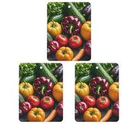 3-Pack Car Air Freshener Cards Double Sided Hanging Fresh Vegetables Fruits Air Freshener Scented Cards for Car, Room, Bathroom | Long-Lasting Fragrance, White-style
