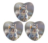 3-Pack Car Air Freshener Cards Double Sided Hanging Funny Cute Squirrel Air Freshener Scented Cards for Car, Room, Bathroom | Long-Lasting Fragrance, Gray-style