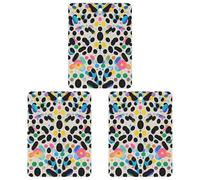 3-Pack Car Air Freshener Cards Double Sided Hanging Glitter Rainbow Polka Dot Air Freshener Scented Cards for Car, Room, Bathroom | Long-Lasting Fragrance, White-style