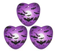 3-Pack Car Air Freshener Cards Double Sided Hanging Halloween Flying Purple Bats Air Freshener Scented Cards for Car, Room, Bathroom | Long-Lasting Fragrance, Gray-style