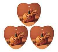 3-Pack Car Air Freshener Cards Double Sided Hanging Happy Thanksgiving Day Pumpkin Air Freshener Scented Cards for Car, Room, Bathroom | Long-Lasting Fragrance, Black-style