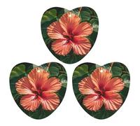 3-Pack Car Air Freshener Cards Double Sided Hanging Hibiscus Flower Air Freshener Scented Cards for Car, Room, Bathroom | Long-Lasting Fragrance, White-style
