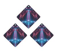 3-Pack Car Air Freshener Cards Double Sided Hanging Laser Light Air Freshener Scented Cards for Car, Room, Bathroom | Long-Lasting Fragrance, Gray-style