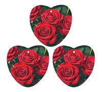 3-Pack Car Air Freshener Cards Double Sided Hanging Many Red Rose Air Freshener Scented Cards for Car, Room, Bathroom | Long-Lasting Fragrance, Gray-style