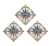 3-Pack Car Air Freshener Cards Double Sided Hanging Maritime Sailboat Compass Air Freshener Scented Cards for Car, Room, Bathroom | Long-Lasting Fragrance, Gray-style
