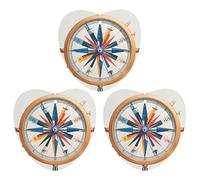 3-Pack Car Air Freshener Cards Double Sided Hanging Maritime Sailboat Compass Air Freshener Scented Cards for Car, Room, Bathroom | Long-Lasting Fragrance, White-style