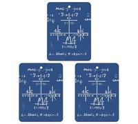 3-Pack Car Air Freshener Cards Double Sided Hanging Math Formula Air Freshener Scented Cards for Car, Room, Bathroom | Long-Lasting Fragrance, Gray-style
