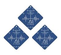 3-Pack Car Air Freshener Cards Double Sided Hanging Math Formula Air Freshener Scented Cards for Car, Room, Bathroom | Long-Lasting Fragrance, White-style