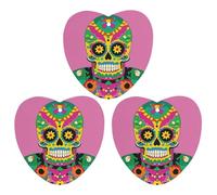 3-Pack Car Air Freshener Cards Double Sided Hanging Mexican Colourful Skull Air Freshener Scented Cards for Car, Room, Bathroom | Long-Lasting Fragrance, Black-style