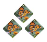 3-Pack Car Air Freshener Cards Double Sided Hanging Monarch Butterflies Air Freshener Scented Cards for Car, Room, Bathroom | Long-Lasting Fragrance, White-style