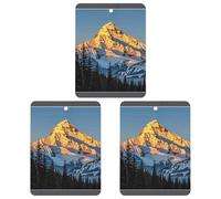 3-Pack Car Air Freshener Cards Double Sided Hanging Mountain Pine Tree Print Air Freshener Scented Cards for Car, Room, Bathroom | Long-Lasting Fragrance, White-style