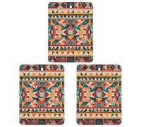 3-Pack Car Air Freshener Cards Double Sided Hanging Native Patterns Air Freshener Scented Cards for Car, Room, Bathroom | Long-Lasting Fragrance, Gray-style