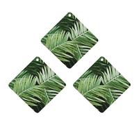 3-Pack Car Air Freshener Cards Double Sided Hanging Palm Tree Leaves Air Freshener Scented Cards for Car, Room, Bathroom | Long-Lasting Fragrance, Black-style