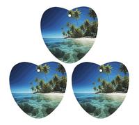 3-Pack Car Air Freshener Cards Double Sided Hanging Palm Trees And Clear Sea Air Freshener Scented Cards for Car, Room, Bathroom | Long-Lasting Fragrance, White-style