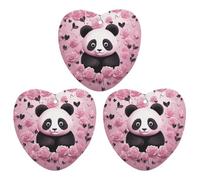 3-Pack Car Air Freshener Cards Double Sided Hanging Panda Pattern Air Freshener Scented Cards for Car, Room, Bathroom | Long-Lasting Fragrance, Black-style