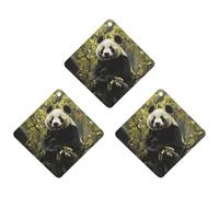3-Pack Car Air Freshener Cards Double Sided Hanging Panda Tree Air Freshener Scented Cards for Car, Room, Bathroom | Long-Lasting Fragrance, White-style