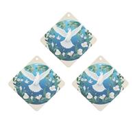 3-Pack Car Air Freshener Cards Double Sided Hanging Peace on Earth Air Freshener Scented Cards for Car, Room, Bathroom | Long-Lasting Fragrance, White-style