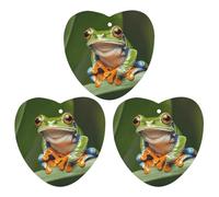 3-Pack Car Air Freshener Cards Double Sided Hanging Peace Tree Frog Air Freshener Scented Cards for Car, Room, Bathroom | Long-Lasting Fragrance, Black-style