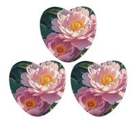 3-Pack Car Air Freshener Cards Double Sided Hanging Peony Flowers Blossom Print Air Freshener Scented Cards for Car, Room, Bathroom | Long-Lasting Fragrance, Gray-style