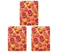 3-Pack Car Air Freshener Cards Double Sided Hanging Pile of Grapefruit Slices Air Freshener Scented Cards for Car, Room, Bathroom | Long-Lasting Fragrance, Gray-style